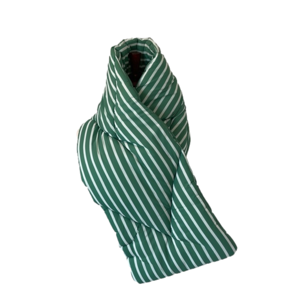 NWT Anthropologie Scarf Green Stripe - Picture 2 of 5